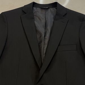 Haggar H26 Black Blazer Suit Sport Coat 40 Reg Slim Fit Stretch Jacket